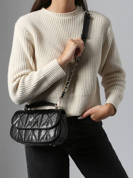 Cross Body Tas Aldina Guess Zwart aldina GG966320 ander zicht 1